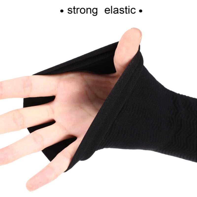 Zittop 1 Pairs Slimming Arm Sleeves Arm Elastic Compression Arm Shapers Sport Arm Shapers for Women (Black) - Image 3
